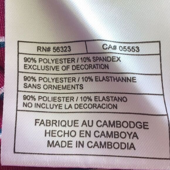 Nike Dri-Fit Magenta Stripe Sleeveless Quarter Button Performance Golf Shirt - Picture 13 of 16